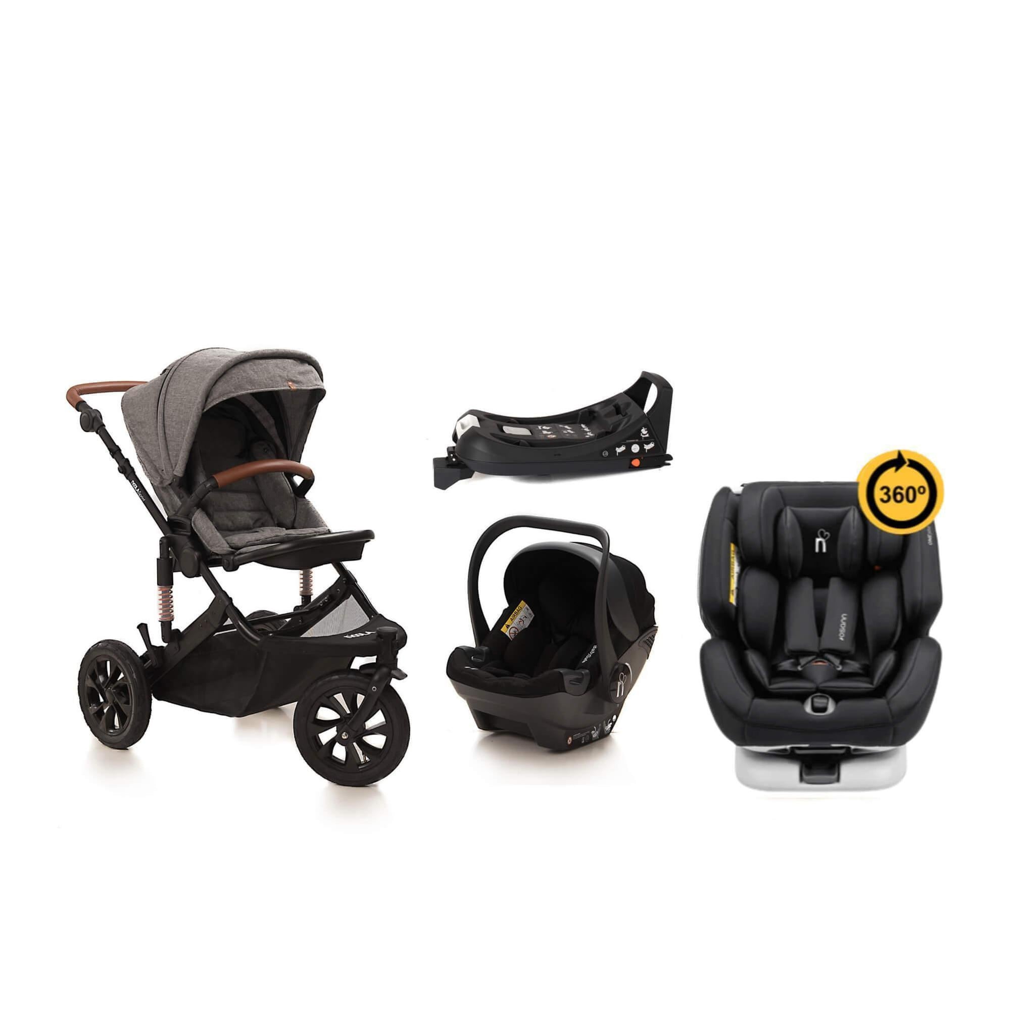 noola sprint 5in1 lunar grey travel system baby stroller #SELECT THE COLOUR OF YOUR ONE360_ONE360 | MIDNIGHT BLACK