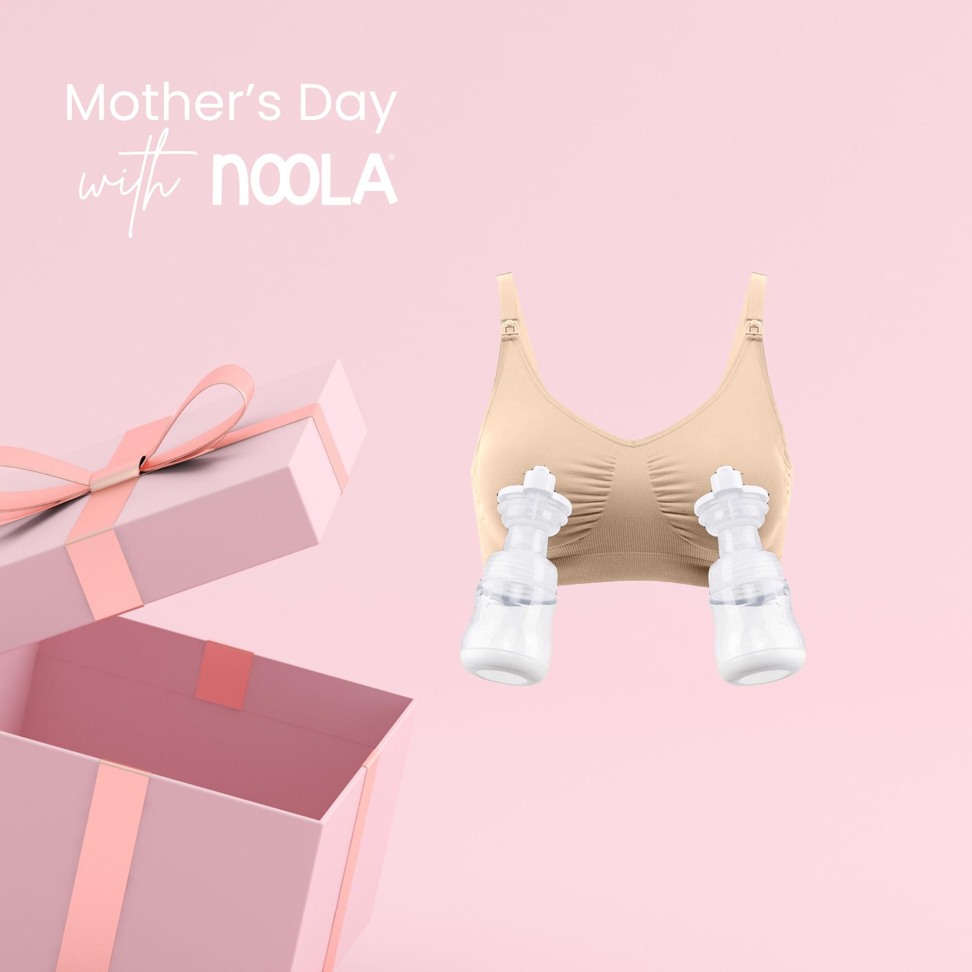 noola deluxe hands free breast pump bra nude