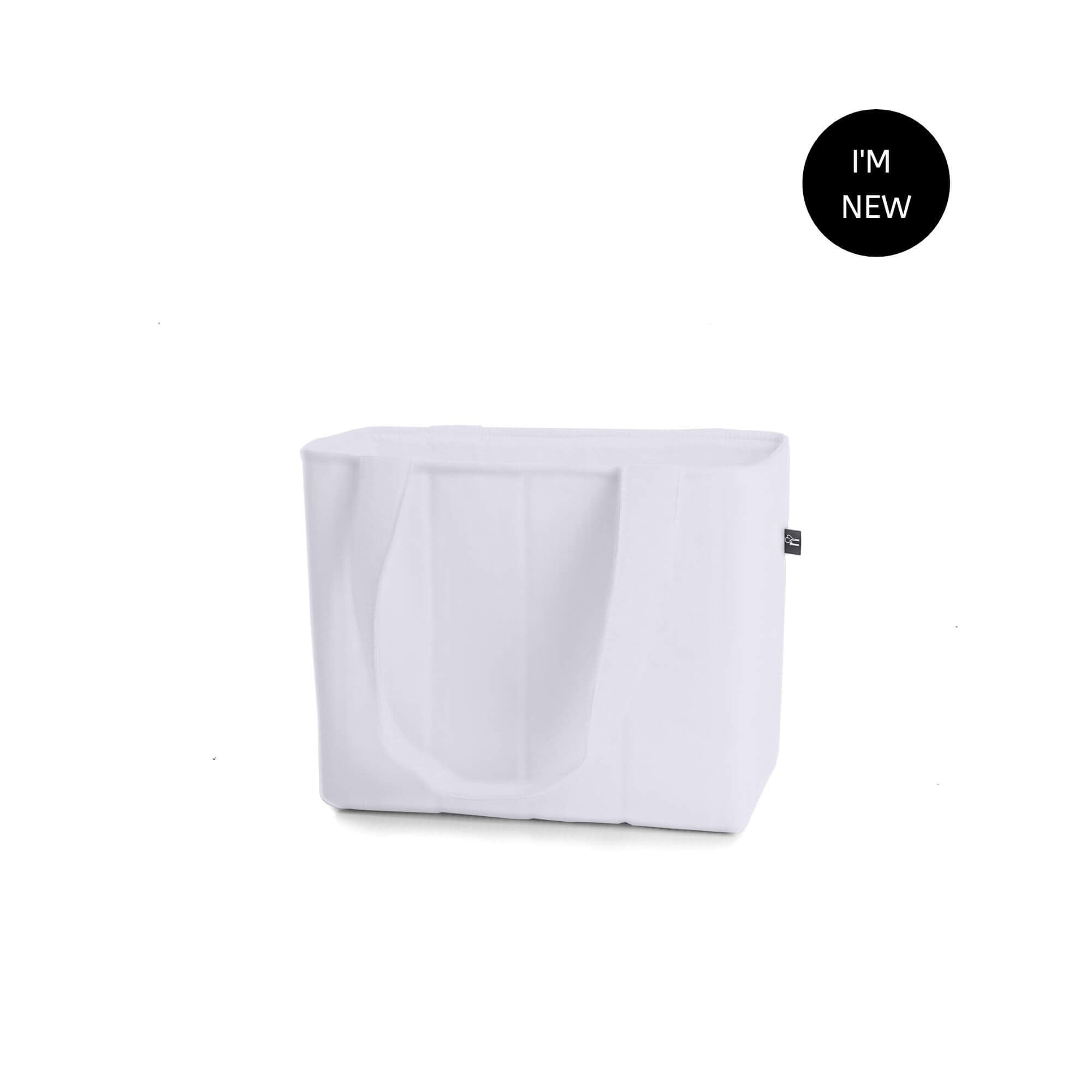 noola on the go pure white diaper bag