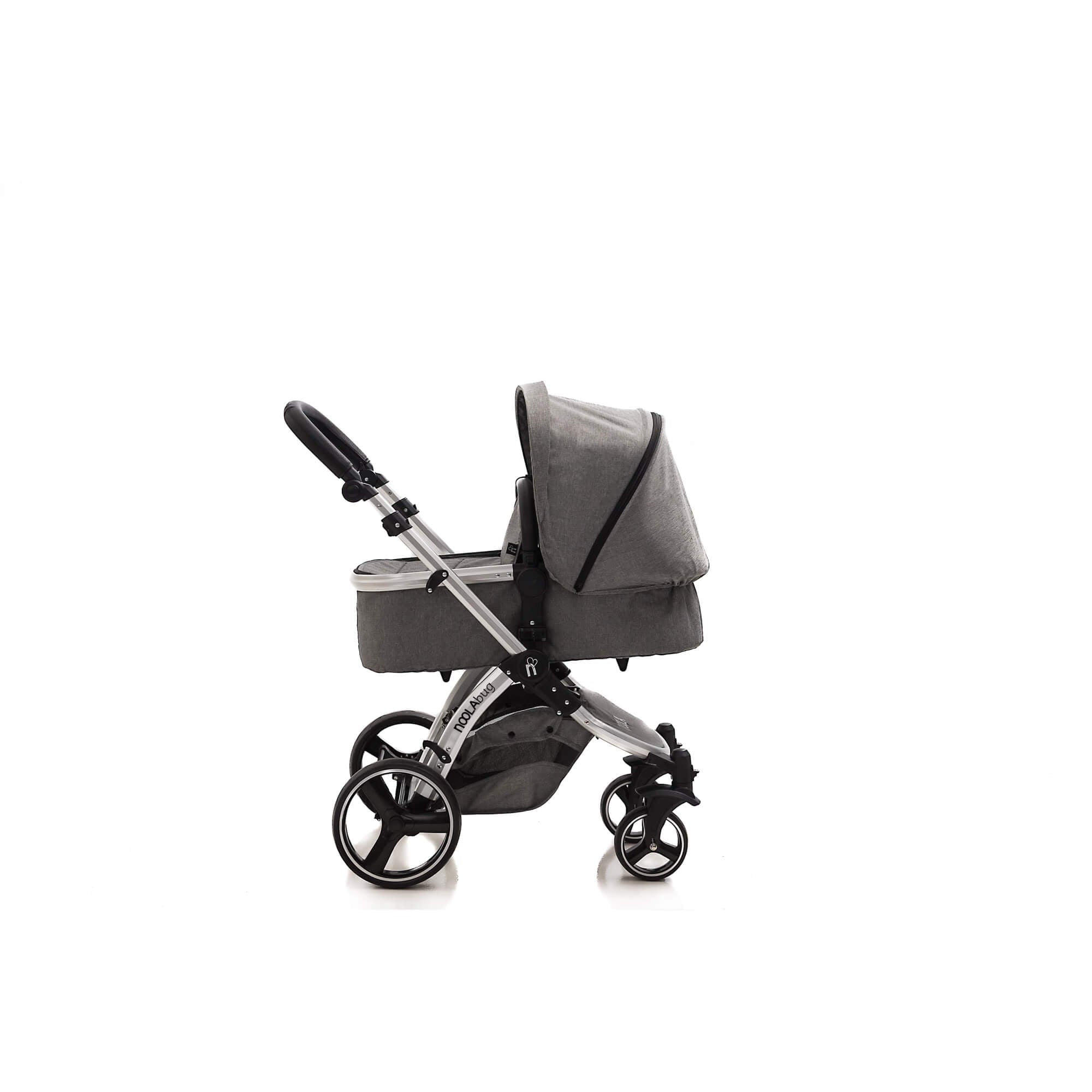 noola the bug 3in1 travel system with isize lunar grey 100 linen material baby stroller