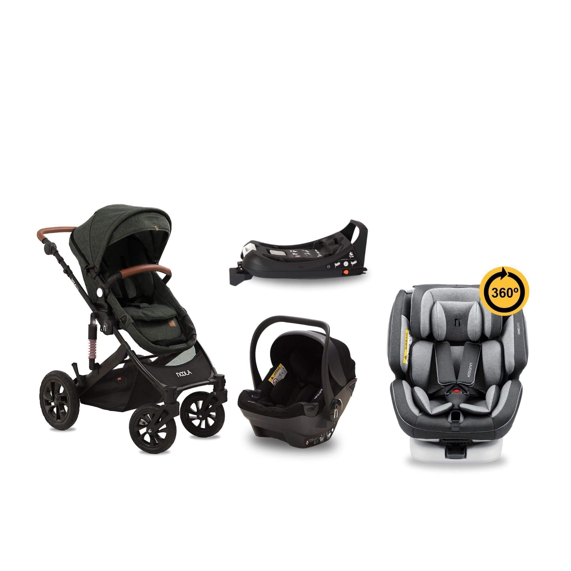 noola elite 5in1 all terrain baby toddler travel system french olive #SELECT THE COLOUR OF YOUR ONE360_ONE360 | LUNAR GREY