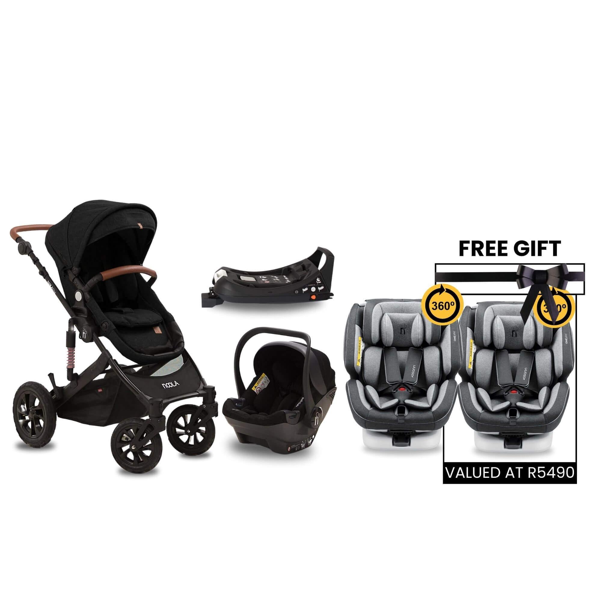 noola the elite 5in1 travel system midnight black baby stroller #SELECT THE COLOUR OF YOUR ONE360_ONE360 | LUNAR GREY