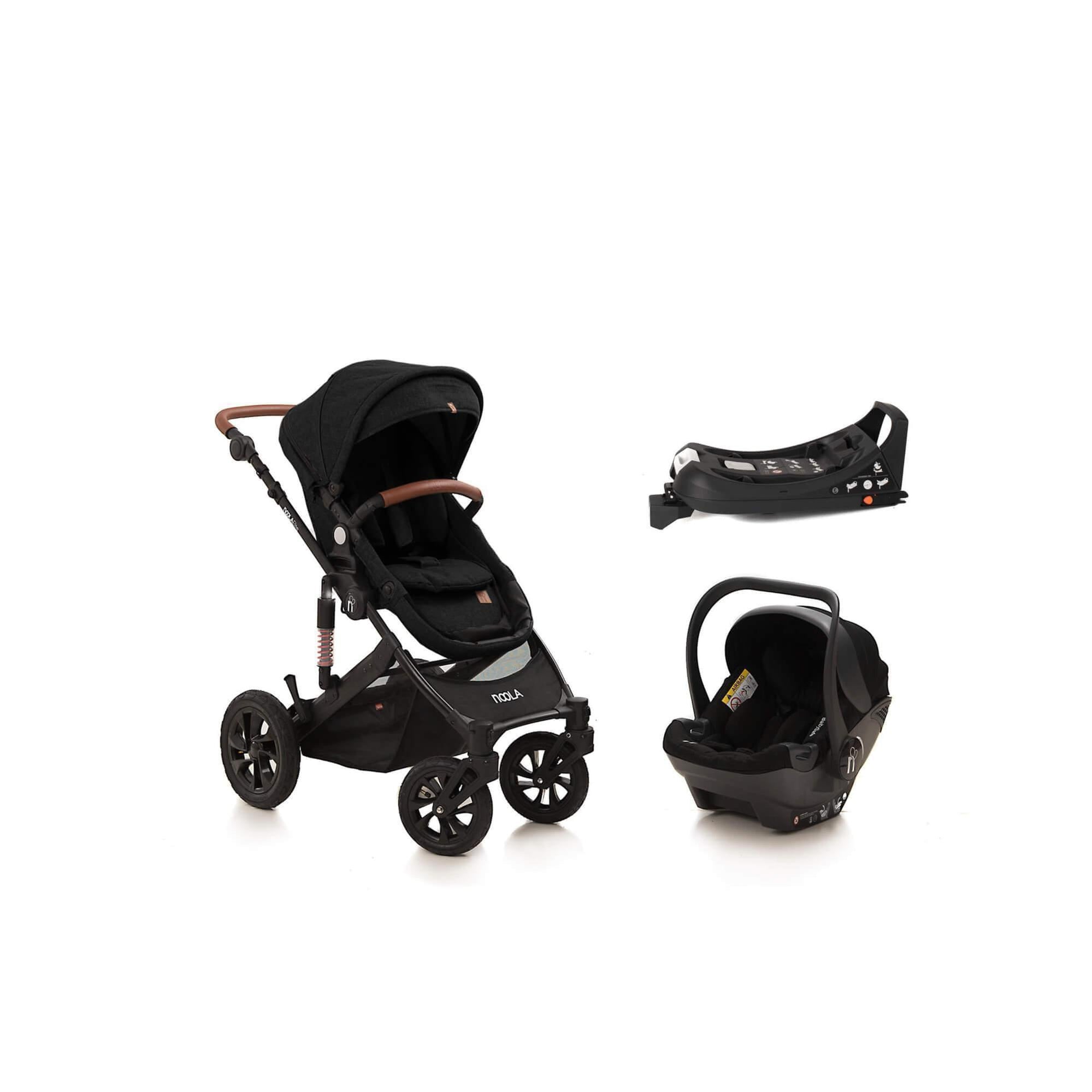 noola the elite 4in1 travel system midnight black baby stroller