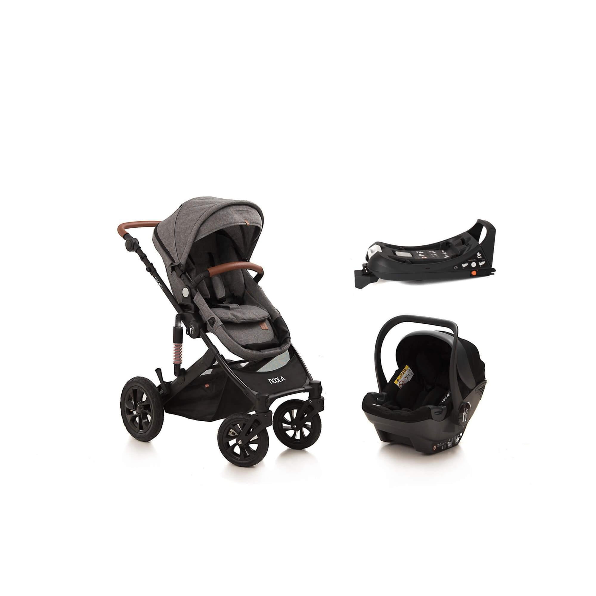 noola the elite 4in1 travel system lunar grey baby stroller