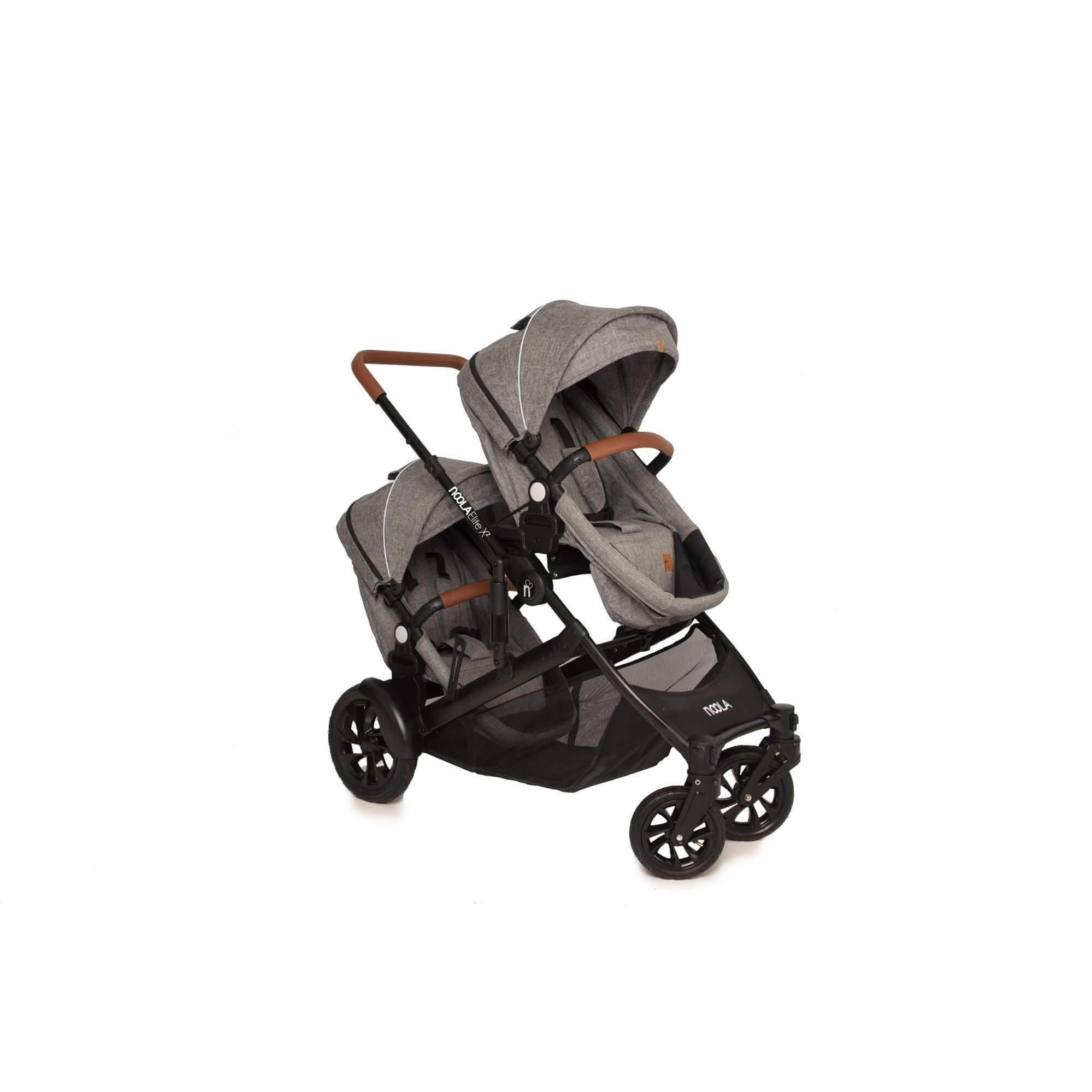 noola elitex2 2in1 twin travel system lunar grey baby stroller