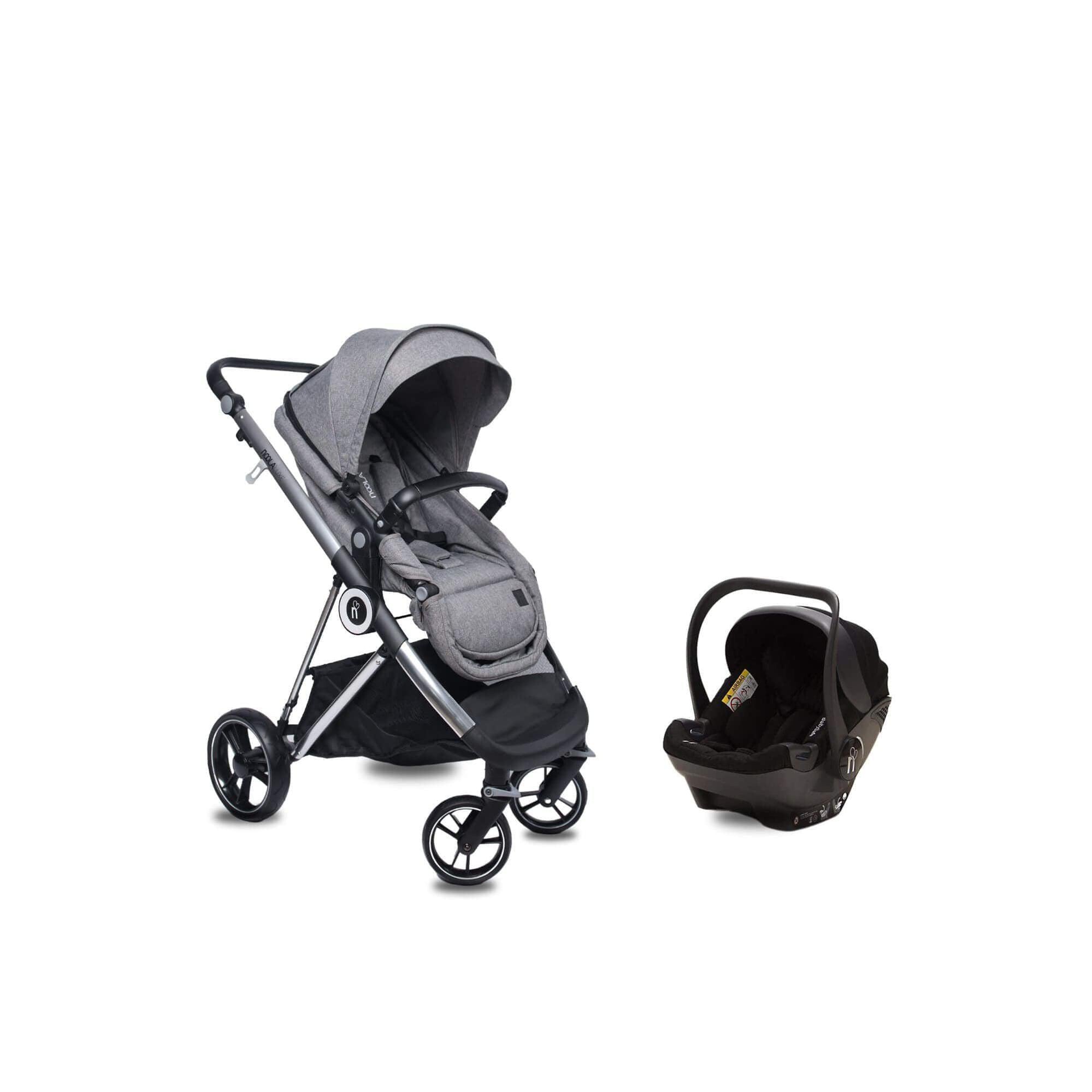 noola luxe 3in1 baby stroller lunar grey