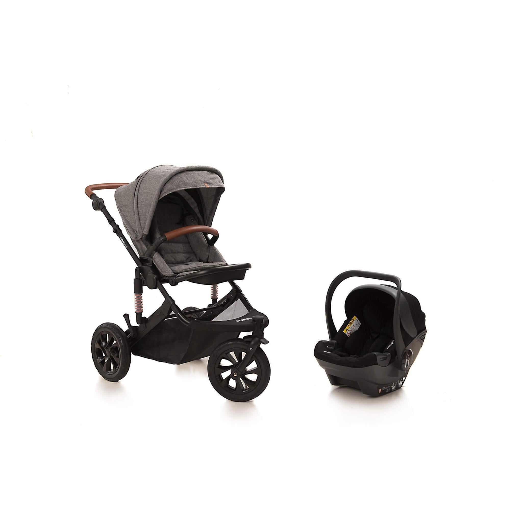 noola sprint 3in1 travel system lunar grey baby stroller