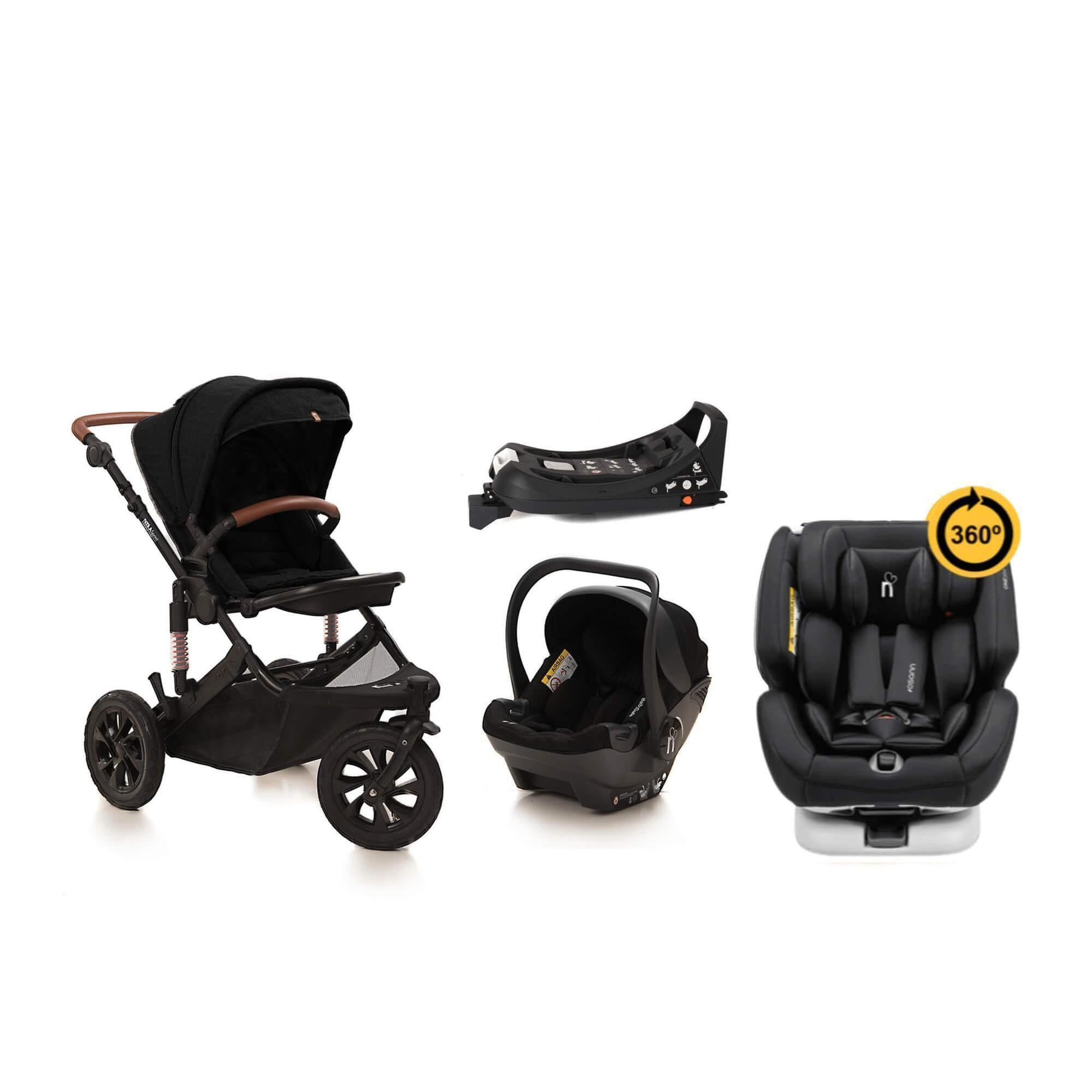 noola sprint 5in1 midnight black travel system baby stroller #SELECT THE COLOUR OF YOUR ONE360_ONE360 | MIDNIGHT BLACK