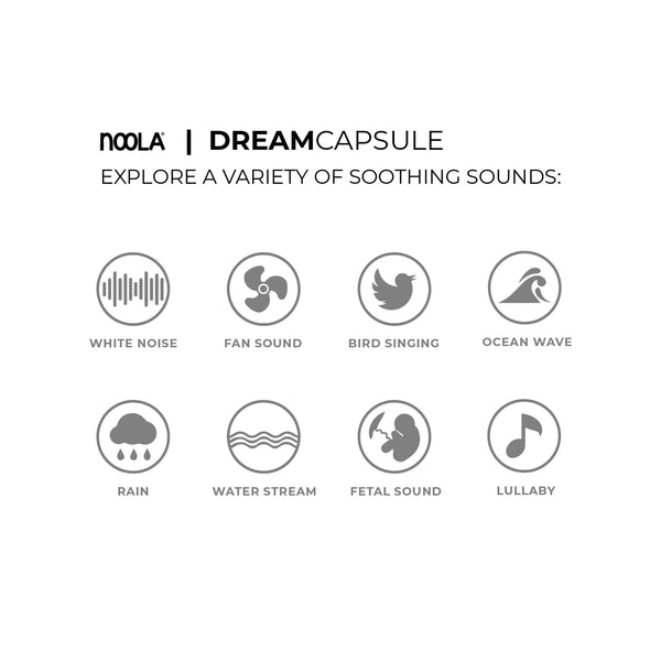 noola baby Dream Capsule | White Noise Machine & Night Light Soothing Capsule
