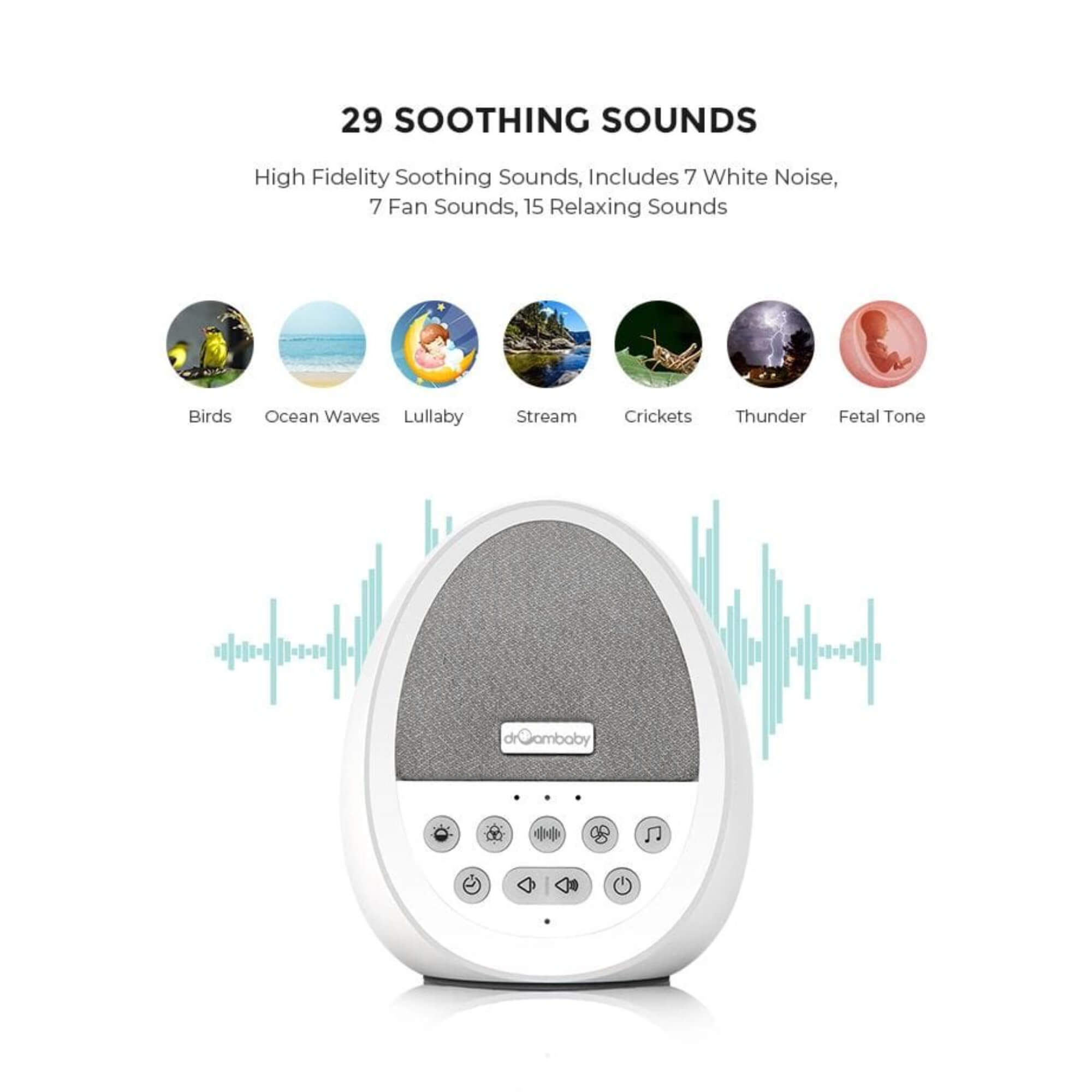 noola dreambaby white noise night light egg capsule baby soother