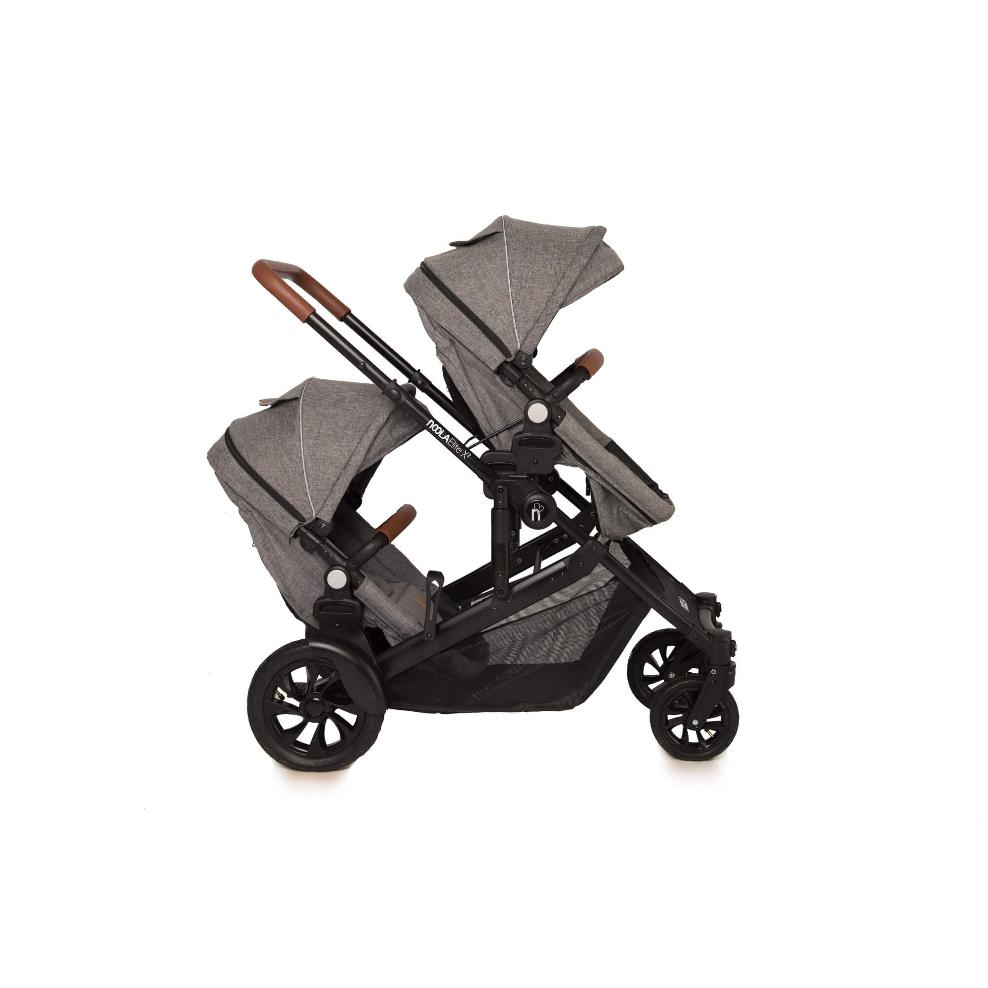 noola elitex2 2in1 twin travel system lunar grey baby stroller