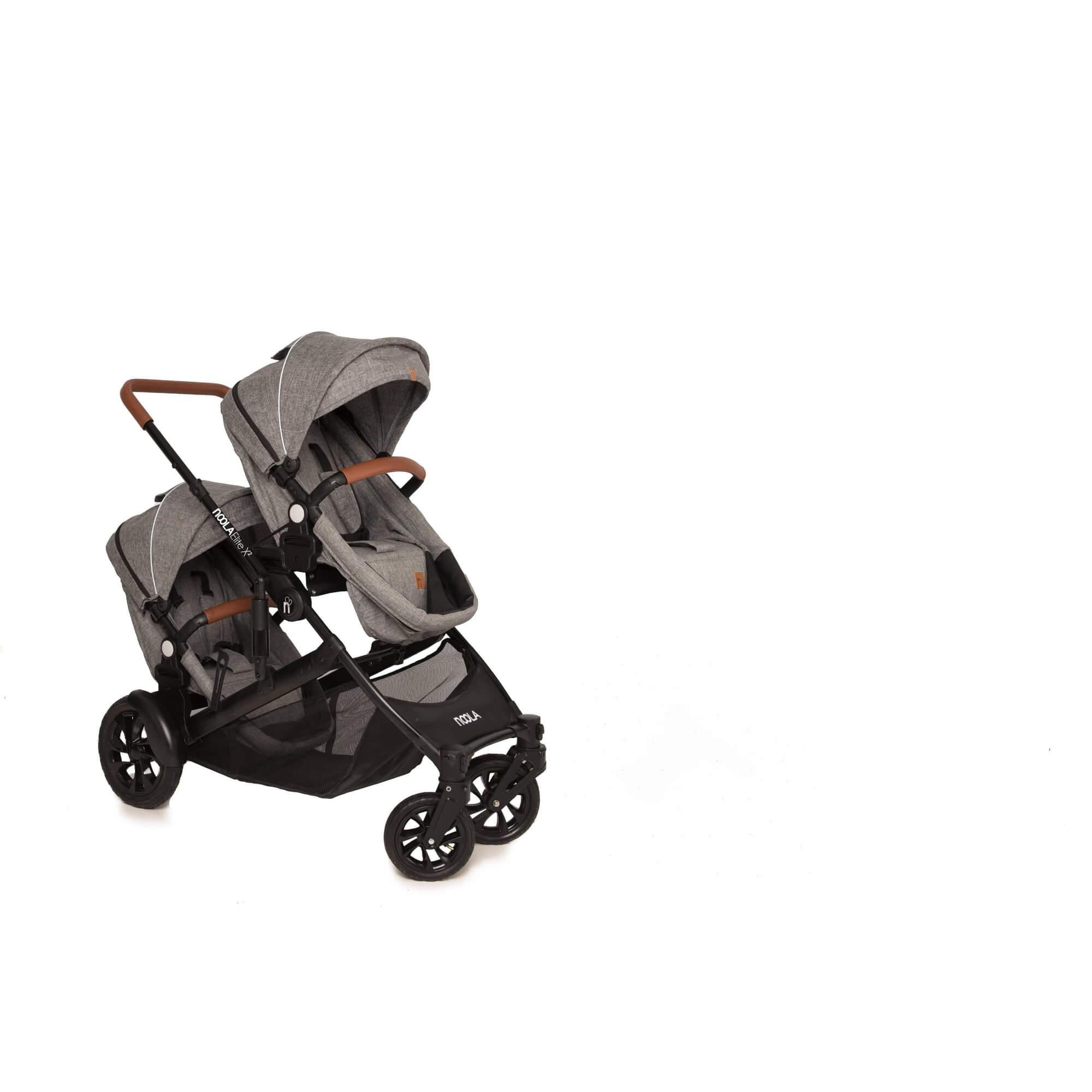 noola elitex2 2in1 twin travel system lunar grey baby stroller