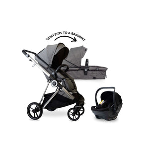 noola-Preloved | The Luxe 3in1 Stroller | Lunar Grey-Travel System-