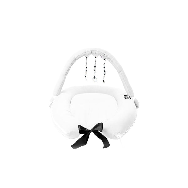 noola-Premium MAXI Noola BabyPod | 0-18months-Baby Sleeping Pod-BLACK-BABYPOD WITH BAR & TEETHING BEADS-