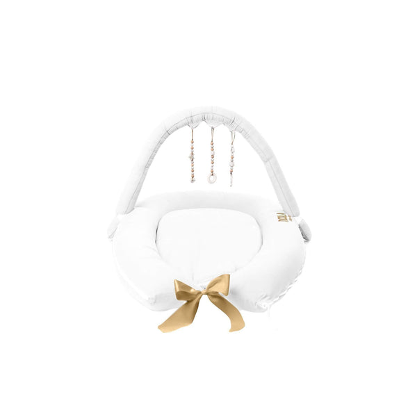 noola-Premium MAXI Noola BabyPod | 0-18months-Baby Sleeping Pod-GOLD-BABYPOD WITH BAR & TEETHING BEADS-