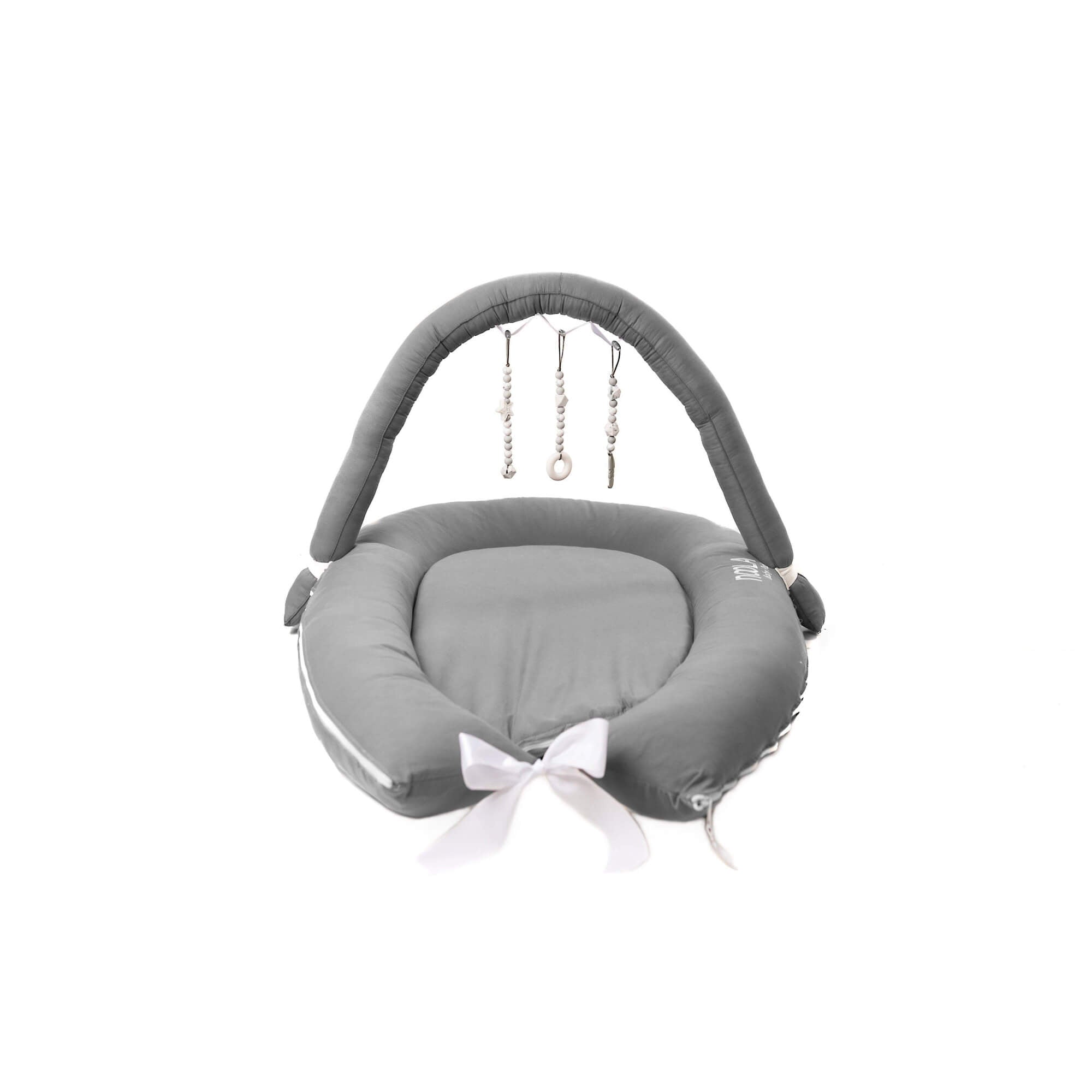 noola premium maxi noola babypod pearl grey 0 18months nursing pillow #BabyPod Options_BabyPod with bar & grey teething beads