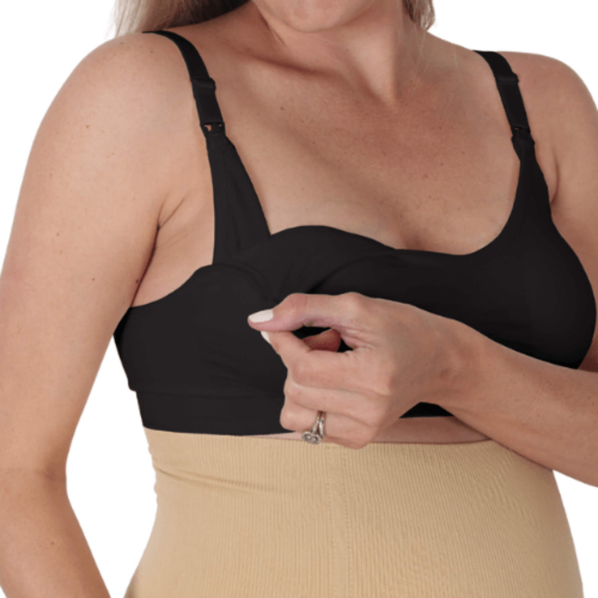 noola seamless super stretch nursing bra black maternity belts support bands