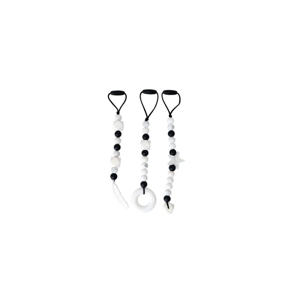 noola-Silicone Teething Beads by JeleBebe-Baby Teether-BLACK-