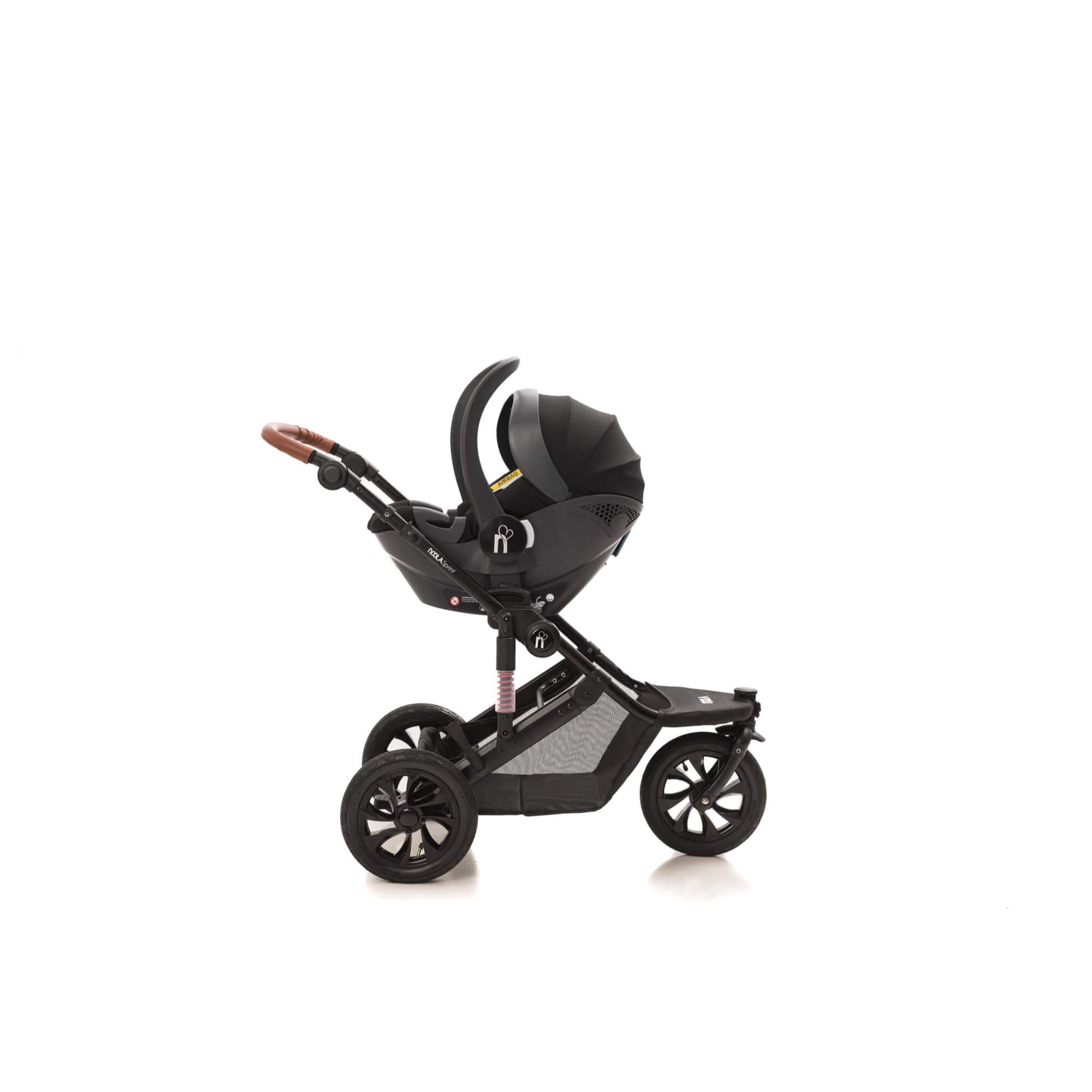 noola sprint 4in1 travel system with isofix lunar grey baby stroller