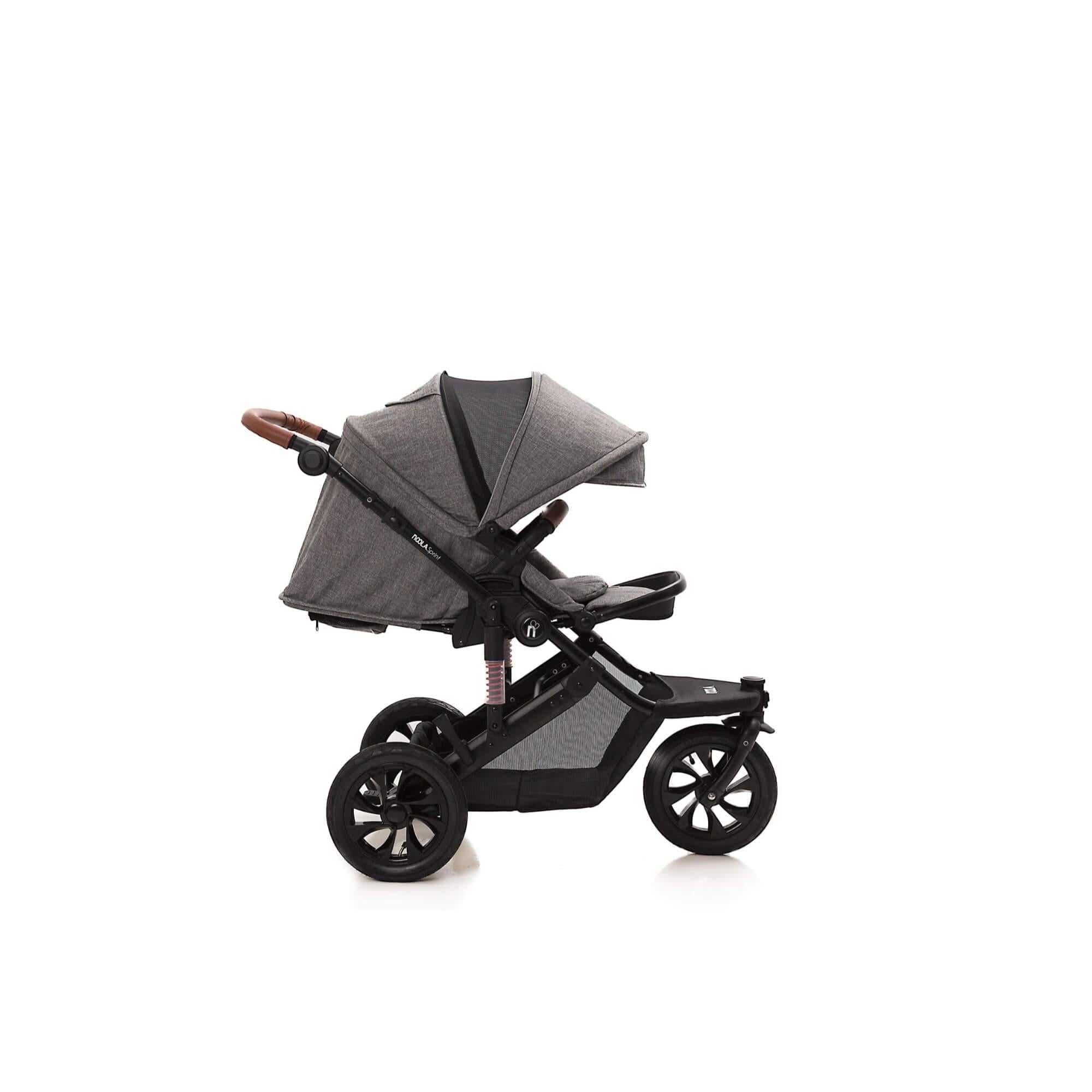 noola sprint 4in1 travel system with isofix lunar grey baby stroller