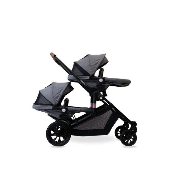 noola-The EliteX2 6in1 Twin Travel System + 2x ONE360 Gifts-Travel System-STROLLER | LUNAR GREY-ONE360 | LUNAR GREY-