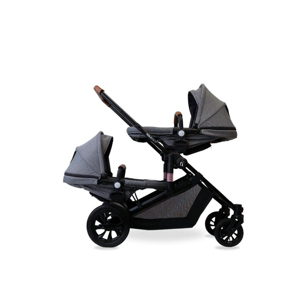 noola-The EliteX2 6in1 Twin Travel System + 2x ONE360 Gifts-Travel System-STROLLER | LUNAR GREY-ONE360 | LUNAR GREY-