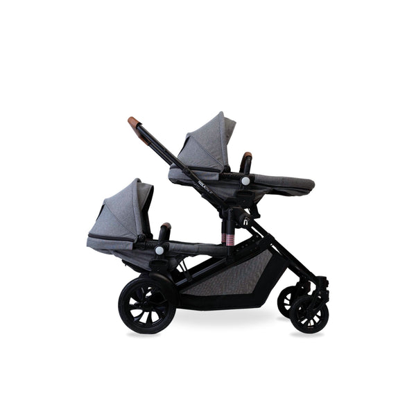 noola-The EliteX2 6in1 Twin Travel System + 2x ONE360 Gifts-Travel System-STROLLER | LUNAR GREY-ONE360 | LUNAR GREY-