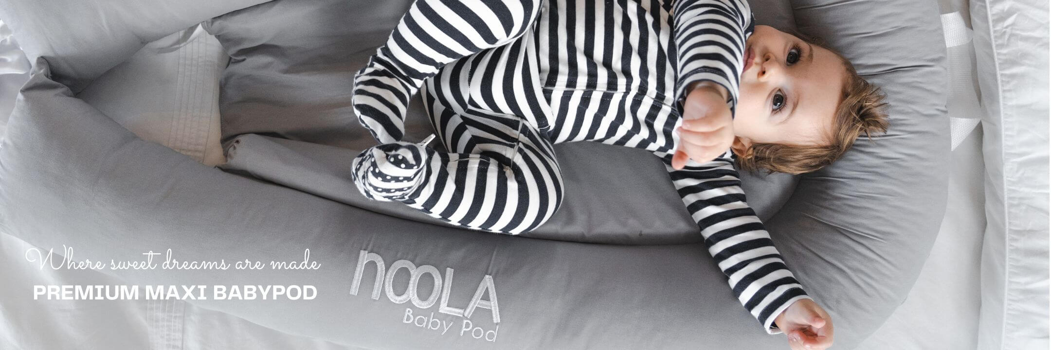 noola premium babypod nursing pillow grey